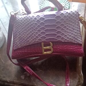 Stylish Pink and Purple Crossbody Bag